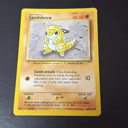 1999 Pokemon Base Set Sandshrew 62/102 D10 - Image 1