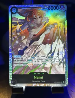Bandai One Piece Card Game Nami OP15-086 SR Holo Character English NM - Image 1