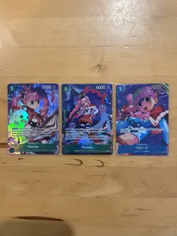 One Piece PERONA OP01-077 OP12-034 OP14-033 Alt Art NM SR Promo English JPN SET - Image 1