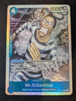 Bandai One Piece Mr.3 (Galdino) OP16-056 SR Holo Special Character EN 5000 P15 - Image 1