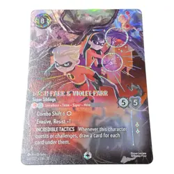 Disney Lorcana Dash Parr & Violet Parr Super Siblings 241/207 Enchanted Holo - Image 1