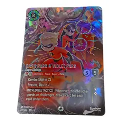 Disney Lorcana Dash Parr & Violet Parr Super Siblings 241/207 Enchanted Holo - Image 2