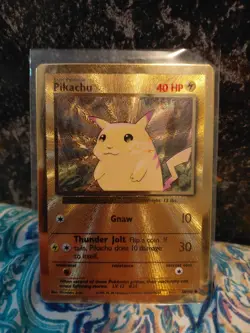 Pokemon TCG Celebrations Pikachu Gold Metal Card 58/102 - Image 1