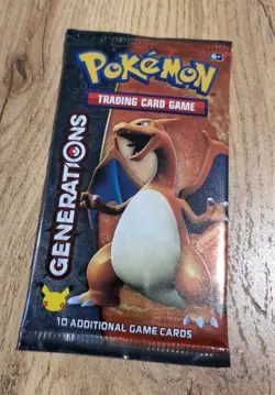 Pokemon Cards Generations Booster Pack - Charizard Cover Art Artwork 10 Cards - Image 1