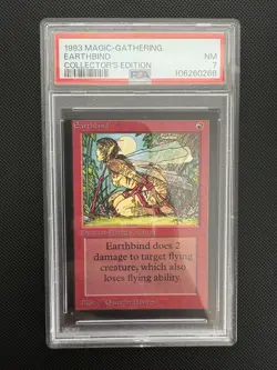 MTG 1993 Collector’s Edition Earthbind PSA 7 Banned Controversial Card - Image 1