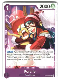 Porche EB04-037 Common The Azure Sea's Seven Release Event Cards One Piece NM - Image 1