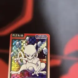 Mewtwo PrismBandai Pokemon 1997 Carddass File 150 Japanese Card - Image 3