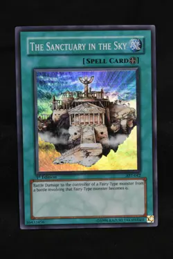 The Sanctuary in the Sky 1st Edition AST-042 LP+ Super Rare Holo Yugioh Card - Image 1