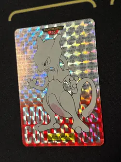 Mewtwo Prism Bandai Pokemon 1996 Carddass 150 Japanese Card - Image 3
