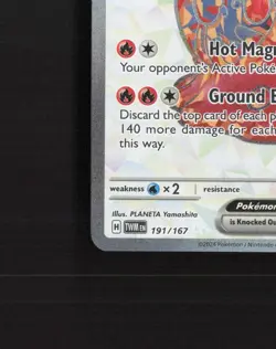 Magcargo ex 191/167 Twilight Masquerade Full Art Ultra Rare Pokemon Card NM - Image 5