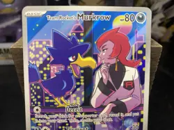 Pokemon TCG Destined Rivals Team Rockets Murkrow Card 200/182 - Image 2