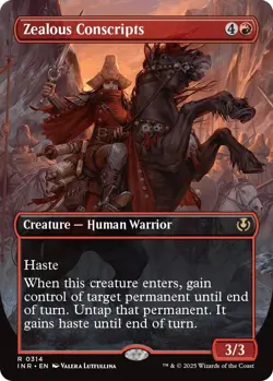 MTG Zealous Conscripts (Borderless) NM Foil ** Innistrad Remastered ** - Image 1