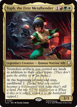 x1 Toph, the First Metalbender TLA Avatar MTG 247 M/NM 1x - Image 1