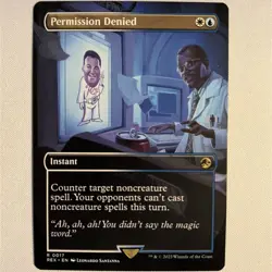 Permission Denied (Borderless) #17 (NM) Jurassic World REX Magic MTG Regular - Image 1