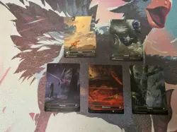MTG Edge Of Eternities - Complete Set Of Galaxy Foil Full Art Basic Lands - Image 1