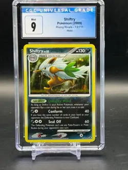 CGC 9 MINT Shiftry Rising Rivals Holo Rare Pokemon 13/111 - Image 1