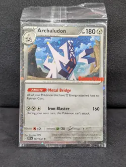 Pokemon TCG Stellar Crown Archaludon 107/142 GameStop Promo SEALED Cosmos - Image 1