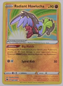 Pokemon Radiant Hawlucha 081/189 Rare Holo Astral Radiance EN NM Pack Fresh - Image 1