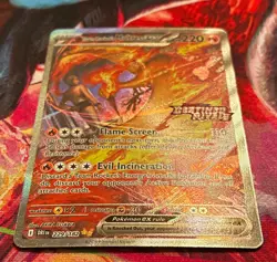 Pokemon TCG Team Rocket's Moltres ex 229/182 SIR FA Holo EN STAMPED NM - Image 1