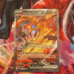 Pokemon TCG Team Rocket's Moltres ex 229/182 SIR FA Holo EN STAMPED NM - Image 2