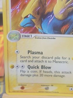 2006 Pokemon STAMPED EX Holon Phantoms Holo MANECTRIC 46/110 - Image 4