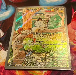 The Pokemon Company Pokemon TCG Meowth 106/094 Me02 IR FA Holo EN PFL NM - Image 1