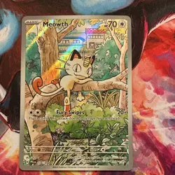 The Pokemon Company Pokemon TCG Meowth 106/094 Me02 IR FA Holo EN PFL NM - Image 2