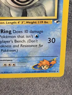 WOTC Pokemon TCG Misty's Poliwrath Gym Heroes 031/132 Rare Reg 90HP Eng 2000 - Image 2