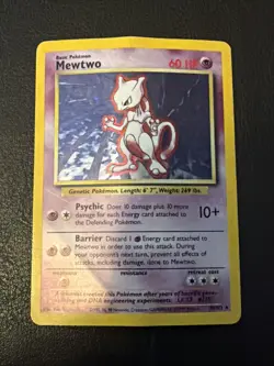Mewtwo 10/102 Pokemon TCG 1999 Base Set Holo Unlimited Rare Heavy DMG SEE PHOTOS - Image 1