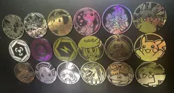 Lot of 16 different Pokemon Plastic Coins from Official Pokemon TCG Products. LP - Image 2