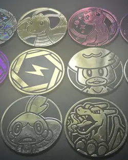 Lot of 16 different Pokemon Plastic Coins from Official Pokemon TCG Products. LP - Image 4