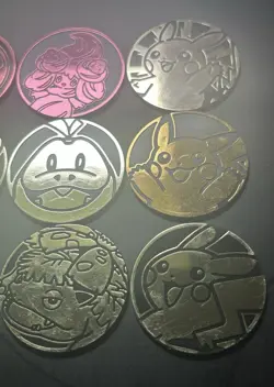 Lot of 16 different Pokemon Plastic Coins from Official Pokemon TCG Products. LP - Image 5