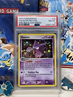 2004 POKEMON EX FIRE RED & LEAF GREEN HAUNTER #34 REV. FOIL PSA8 - Image 3
