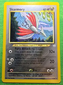 POKEMON SKARMORY UNLIMITED NEO REVELATION 23/64 RARE NEAR MINT - Image 1