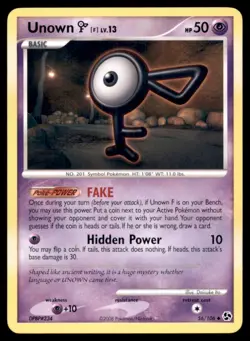 Unown [F] 56 106 UC Great Encounters Pokemon MP - Image 1