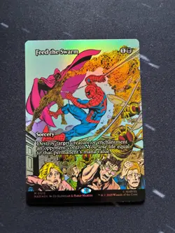 Feed the Swarm Foil Borderless Spider-Man Marvel Universe (MAR) MTG - Image 1