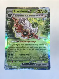 Pokemon TCG Forretress ex Scarlet & Violet - Paldea Evolved 005/193 Holo Double - Image 2