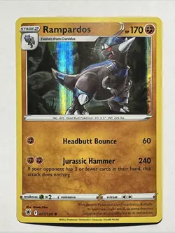 Pokemon TCG Rampardos 077/189 Astral Radiance ASR Holo Rare SWSH 2022 - Image 1