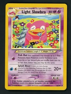 Light Slowbro - Pokemon 2002 Neo Destiny #51 NM - Image 1