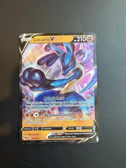 Lucario V 27/73 Champions Path Ultra Rare Holo English 210 HP - Image 1