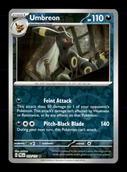 Umbreon 059/131 Rare Prismatic Evolutions Pokemon Reverse Holo Near Mint - Image 1