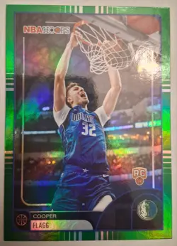 2025-26 Topps NBA Hoops Cooper Flagg Green Holo Foil Rookie RC - Image 1