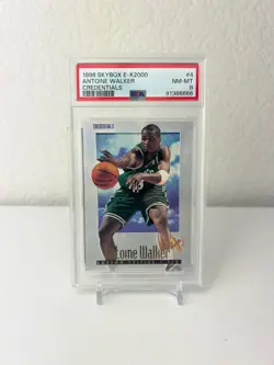 1996-97 Skybox E-X 2000 #4 Antoine Walker Credentials /499 PSA 8 Celtics - Image 1