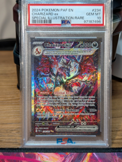 Pokemon PSA 10 Charizard ex 234/091 Paldean Fates SIR English Holo 2024 - Image 1