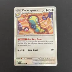 Dudunsparce 129/162 Holo Rare Temporal Forces TEF Pokemon NM - Image 1