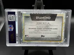 2022 Topps Diamond Icons Autographs RC Bobby Witt Jr #DIABWJ AUTO /25 PSA 9 / 10 - Image 3