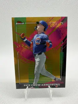 2026 Topps Finest Rare Pete Crow-Armstrong True Gold /50 - Image 1