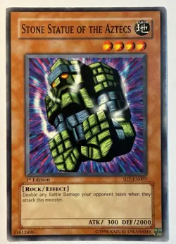 Yugioh! Stone Statue of the Aztecs AST-014 1st Edition! VLP - Image 1
