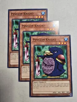 Yugioh! Penguin Knight - SRL-EN001 - Common- Unlimited 25th Anniversary Ed Nm X3 - Image 1