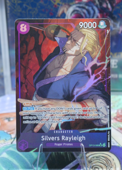 One Piece TCG English OP13-066 Silvers Rayleigh Alt Art Parallel - Image 1